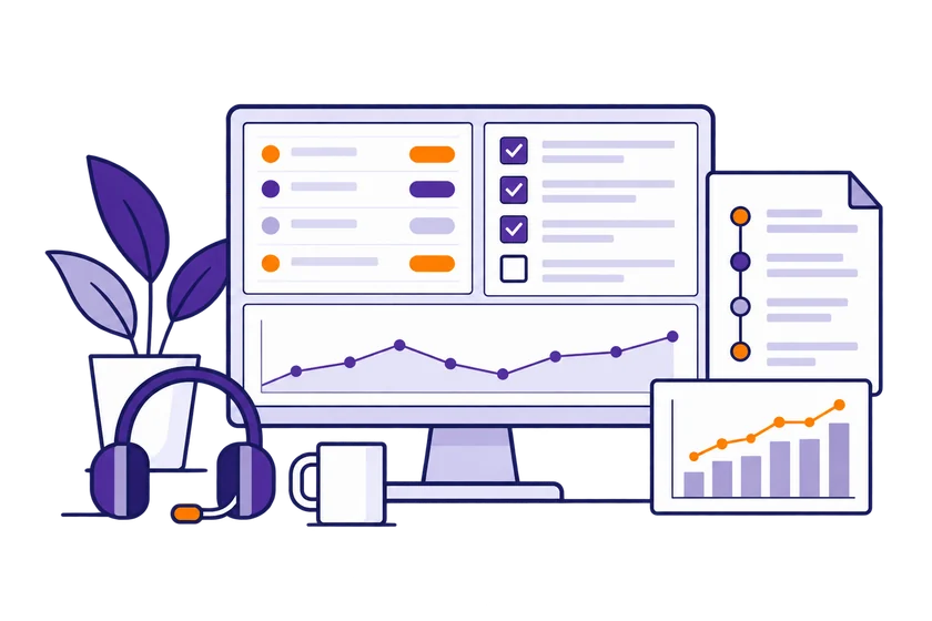 ERP support dashboard tracking issues, workflow refinements and user adoption.