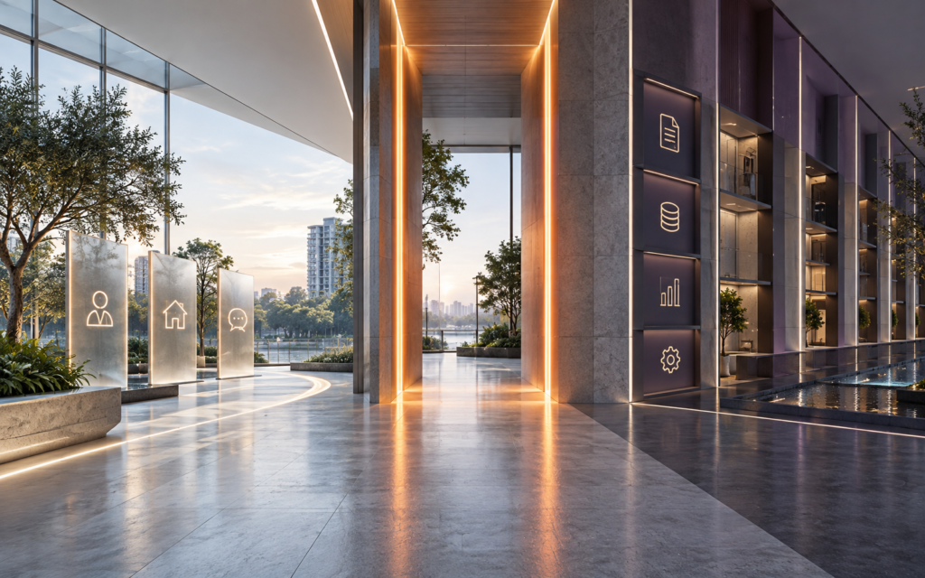 Architectural transition from real estate CRM engagement to ERP operational control