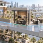 Real estate ERP workflow connecting unit selection, legal contract review, finance, service, and handover